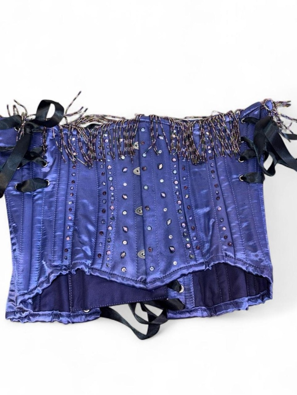 90s y2k vintage beaded purple corset
